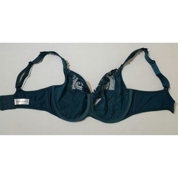 Empreinte Thalia Full Cup Bra in Cypress Teal Lace US/UK 32F Style# 1756 - Picture 7 of 7